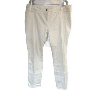 Per Se Cotton Blend Trousers Pants Light Tan Slash Pockets Sz 18 Stretch Comfort